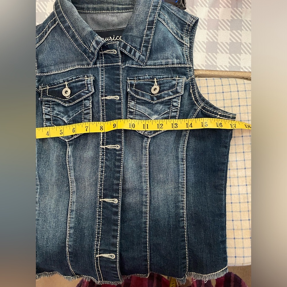 Harley Davidson Patchwork Denim Vest - image 6